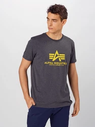 ALPHA INDUSTRIES T-Shirt zitronengelb/dunkelgrau