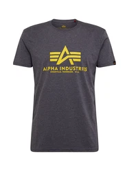 ALPHA INDUSTRIES T-Shirt zitronengelb/dunkelgrau