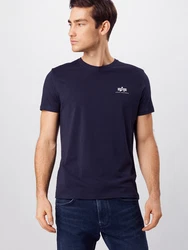 ALPHA INDUSTRIES T-Shirt dunkelblau/weiß