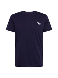 ALPHA INDUSTRIES T-Shirt dunkelblau/weiß