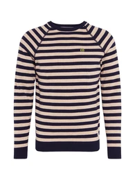 Pullover navy / beige