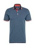 Jack & Jones Poloshirt JJEPAULOS POLO SS NOOS nachtblau/blaumeliert/knallrot/weiß