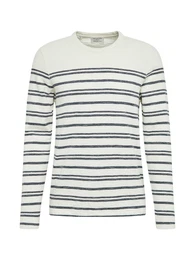 Sweatshirt weißmeliert / schwarzmeliert