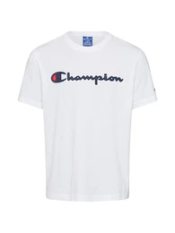 Shirt weiß / navy / feuerrot