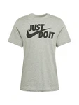 Nike Sportswear T-Shirt 'Swoosh' graumeliert/schwarz