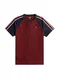 HOLLISTER Shirt ''''BLOCKING CREW'''' burgunder / blau / weiß