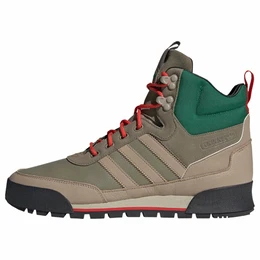 Schnürboots dunkelbeige / hellbeige / grasgrün