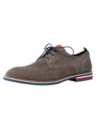 Halbschuh navy / schlammfarben / weiß / rot