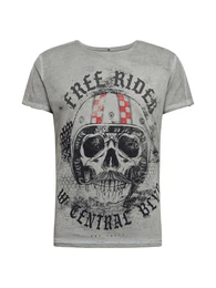 Shirt ''''MT MOUSTACHE'''' silbergrau
