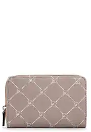 Peněženka 'Anastasia' šedobéžová / bílá