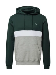 Hoodie ''''Court'''' grün / weiß / graumeliert