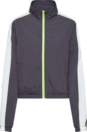 Urban Classics Přechodná bunda antracitová / svítivě zelená / bílá