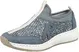 RIEKER Slip on boty  stříbrná / šedý melír / kouřově šedá / bílá