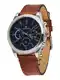 TOMMY HILFIGER Uhr marine / braun / silber