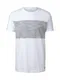 TOM TAILOR DENIM T-Shirt graumeliert / weiß