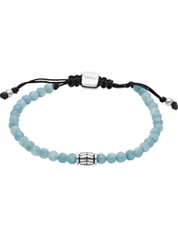 Herrenarmband hellblau / schwarz