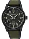 SEIKO Uhr ''''SUR325P1'''' schwarz / khaki
