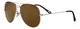 ZIPPO Sonnenbrille Pilot ''''Gold Flash'''' gold / braun