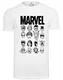 Mister Tee Shirt ''''Marvel Crew Tee'''' weiß / schwarz