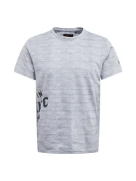 T-Shirt graumeliert / navy