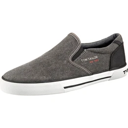 Slip On greige / schwarzmeliert