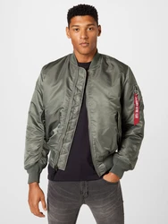ALPHA INDUSTRIES Jacke 'MA-1' oliv / rot