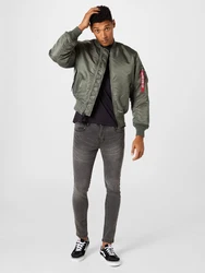 ALPHA INDUSTRIES Jacke 'MA-1' oliv / rot