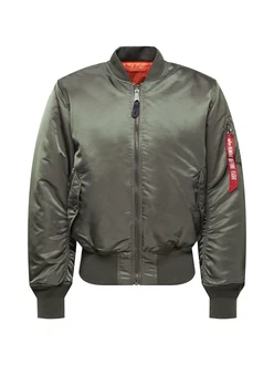 ALPHA INDUSTRIES Jacke 'MA-1' oliv / rot