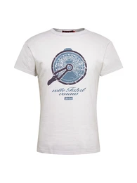 Shirt ''''Telegraf'''' weiß / rauchblau