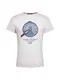 Derbe Shirt ''''Telegraf'''' weiß / rauchblau