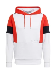 Jeans Sweatshirt weiß / rot / schwarz