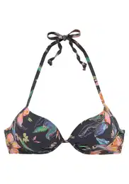 Bikini gornji dio 'Malia' noćno plava / svijetloplava / narančasta / roza