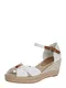 TOMMY HILFIGER Sandali ''''BASIC OPEN TOE MID WEDGE''''  rjava / bela