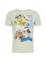 Shirt mischfarben / blau / gelb / orange / pastellgrün