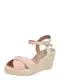 TOM TAILOR Páskové sandály  béžová / růže
