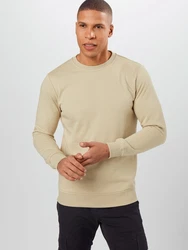 URBAN CLASSICS Rundhalspullover Urban Classics Herren Basic Terry Crew Khaki/Beige