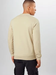 URBAN CLASSICS Rundhalspullover Urban Classics Herren Basic Terry Crew Khaki/Beige