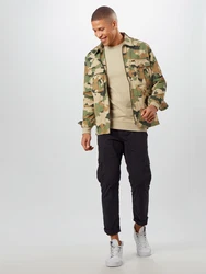 URBAN CLASSICS Rundhalspullover Urban Classics Herren Basic Terry Crew Khaki/Beige