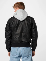 ALPHA INDUSTRIES Jacke MA-1 hellgrau/schwarz