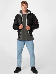 ALPHA INDUSTRIES Jacke MA-1 hellgrau/schwarz