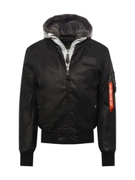 Jacke 'MA-1' hellgrau / schwarz