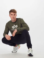 ALPHA INDUSTRIES Sweatshirt oliv/rot/wei