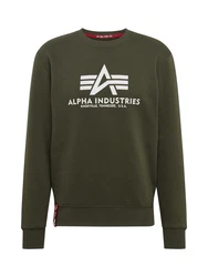 ALPHA INDUSTRIES Sweatshirt oliv/rot/wei