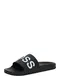 BOSS Casual Pantolette ''''Bay Slid'''' schwarz / weiß