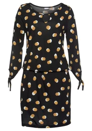 Plážové šaty žlutá / černá / bílá