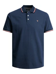 Poloshirt 'Bluwin' navy / gelbmeliert / blutrot / wei