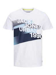 T-Shirt blau / weiß