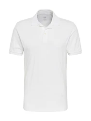 GAP Poloshirt 'V-SOLID PIQUE POLO' weiß