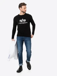 ALPHA INDUSTRIES Shirt schwarz/wei