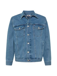 Jacke weiß / blue denim / hellrot
